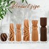 Threlaco 6 Pcs Small Pillar Candles Aesthetic Candle Modern Ribbed