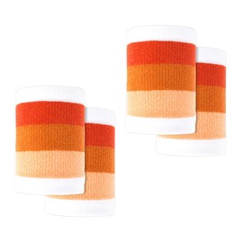 BESPORTBLE 2pairs Sweat-Absorbent Cotton Sports Wristbands for Men Women Fitness in Coral Red for Basketball Gym Workouts Yoga