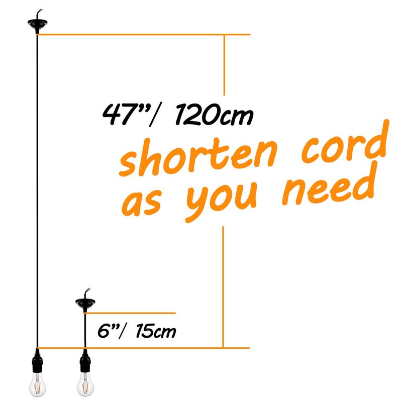 ACBungji 12 Packs Pendant Light Kit Cord, Hanging Light Socket