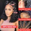 FIRIEYA Curly Bob Wig Human Hair 220 Density 13x4 HD
