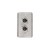 Elite Core Duplex Wall Plate w/2 XLR Male Connections D-2-2XM
