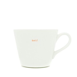 Keith Brymer Jones, Tasse mit der Aufschrift „#WTF“