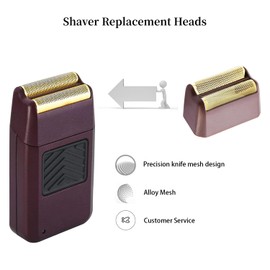 1 Pack Professional 5 Star Series Finale Shaver Replacement Foil and Cutter Bar Assembly Compatible with wahl Shaver Foil 7031-100, 7043-100 Super Close Shaving Replacement Heads，Red