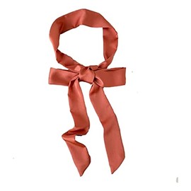 GIMIRO Women's Scarf Satin Scarf, 76.8 x 2.0 inches (195 x 5 cm), Dress Belt, Hat Decoration, Orange