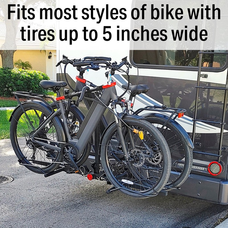 FulTyme RV 1300 Hitch Mount 2-Bike Rack, 200 lbs. Capacity