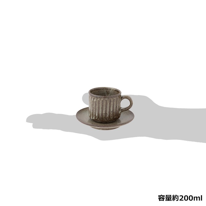 Marui Seikyo Shigaraki Ware MR-3-4387 Hechimon Cup & Saucer, Capacity