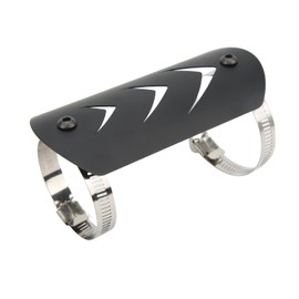 Motorcycle Exhaust Heat Shield Cover Universal Stainless Steel Protector (Pitch Black)