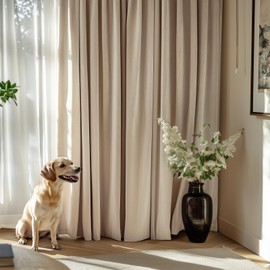 Lazzzy Beige Blackout Velvet Curtains 96 Inch Long Pinch Pleated Room Darkening Drapes Luxury Back Tab Thermal Insulated Window Treatments for Bedroom Living Room 2 Panels, 52 x 96 Inch, Cream