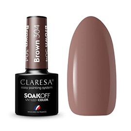 CLARESA SoakOFF UV/LED Gel - Brown 304, 5 ml