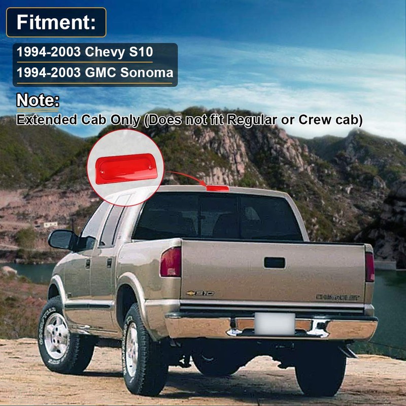 Urite2GO 3rd Third Brake Light Red Lens Extended Cab Only