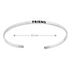 Tuscany Silver Friend Message Torque Bangle