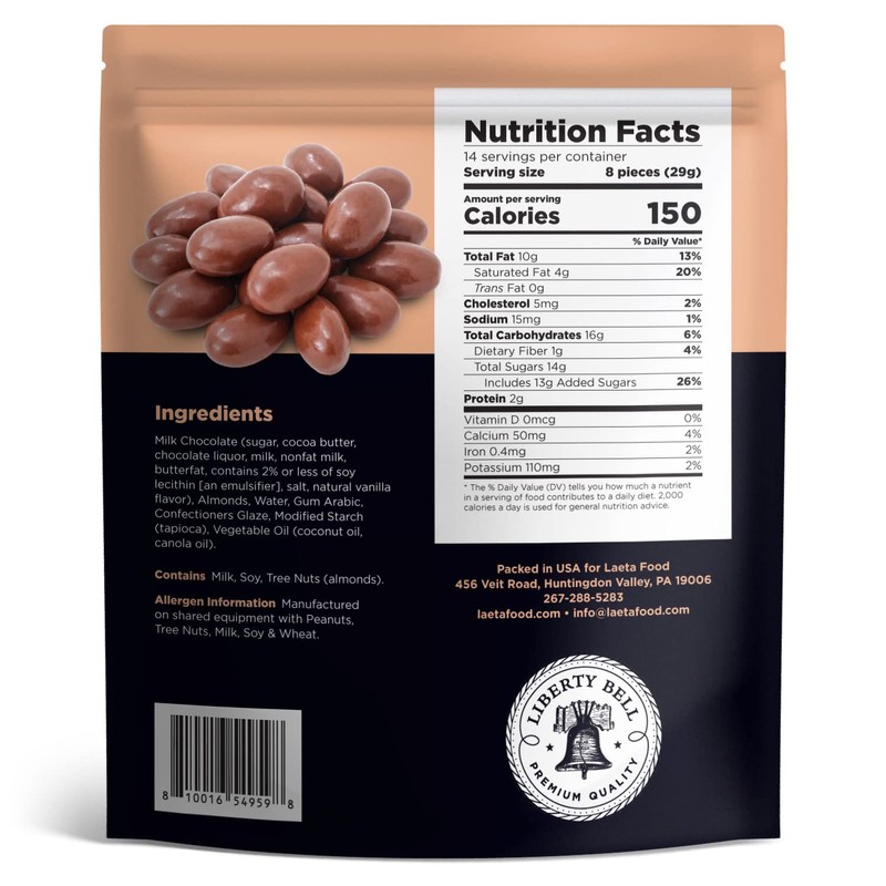 Milk Chocolate Covered Almonds | 15 Oz Bag | Roasted