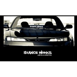 STANCE WORKS 23" Windshield Window Banner Vinyl Decal Sunshade JDM Graphic Sticker