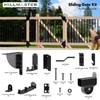 Sliding Gate Kit with Wheel,Heavy Duty Fence Gate Frame Kit