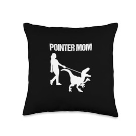 German Shorthaired Pointer mom Dinosaur Throw Pillow