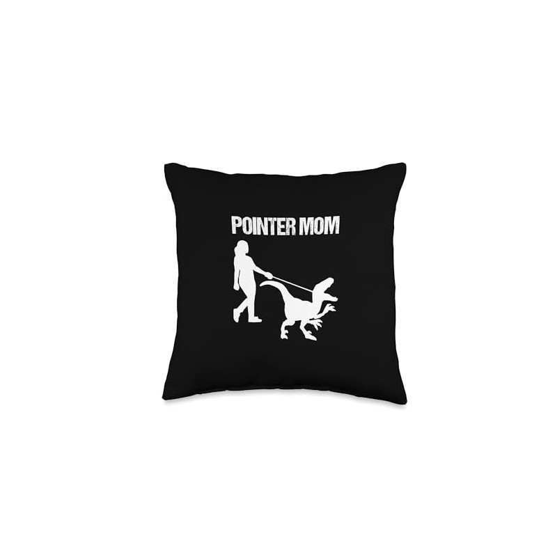 German Shorthaired Pointer mom Dinosaur Throw Pillow