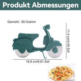 HAFRILY Pizza Cutter Funny Sharp Pizza Cutter Bicycle with Stainless Steel Cutting Wheel and Foldable Stand for Kitchen Tools for Pizza Cutting Bicycle Pizza Cutter (Green)