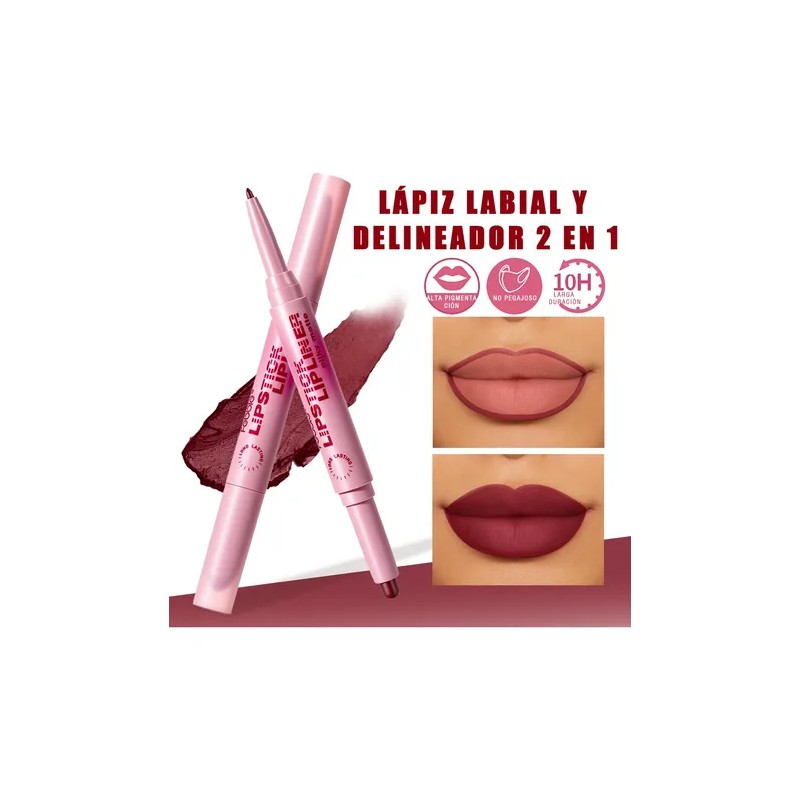 Febble Labial Mate Larga Duración Delineador Lapiz Labial
