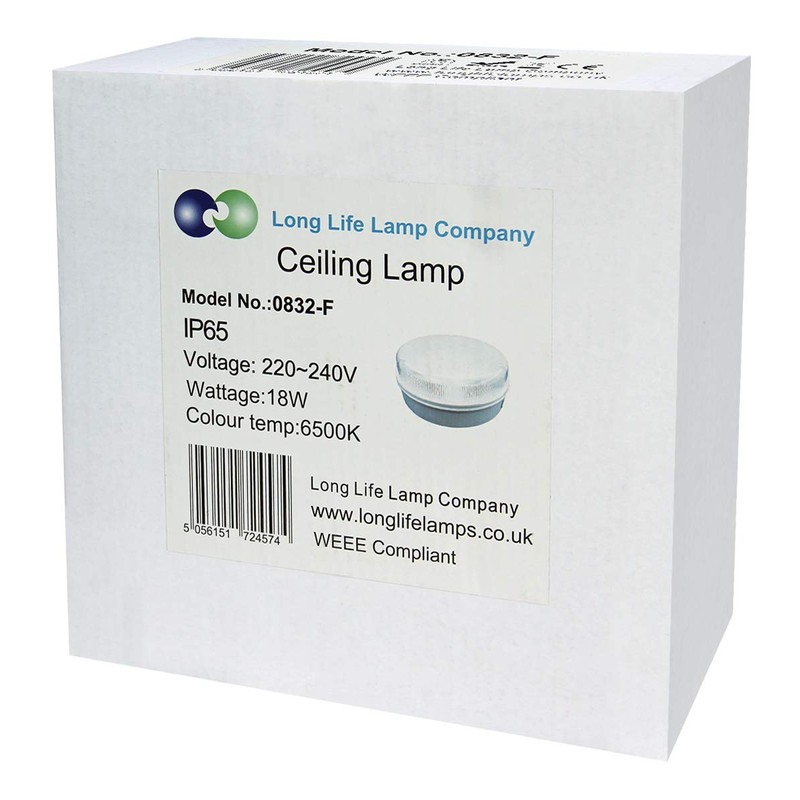 Round 18w LED Ceiling Light IP65 6500k Bright Daylight Surface