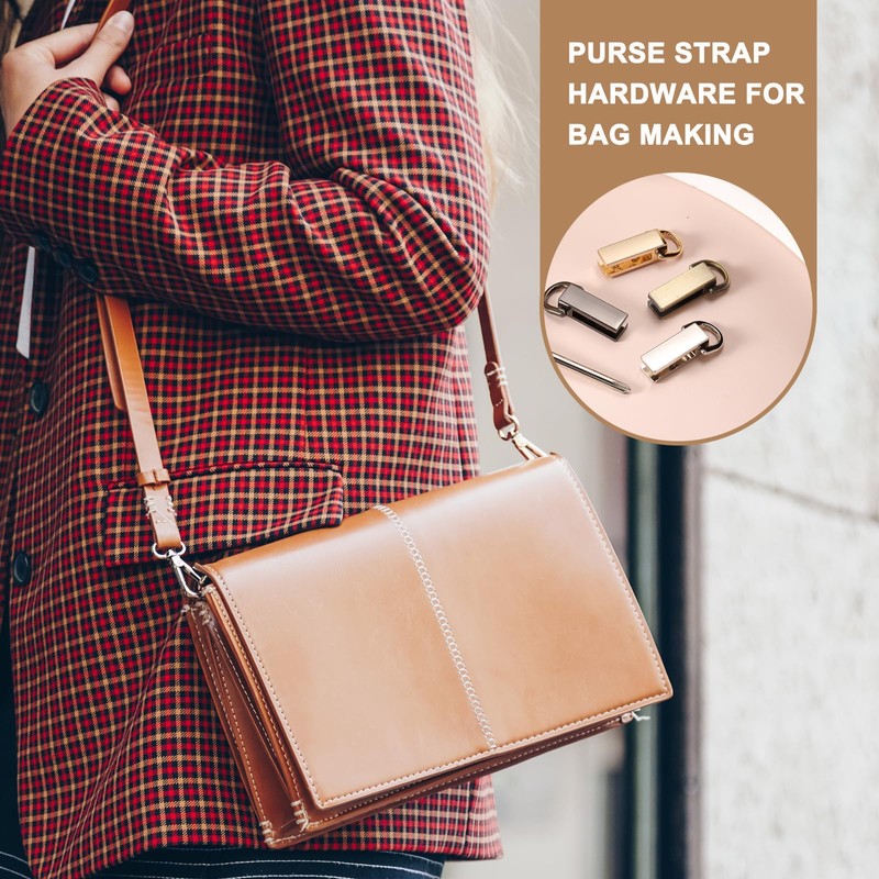 PATIKIL Bag Side Clip Buckle, 4 Pcs Metal Purse Suspension