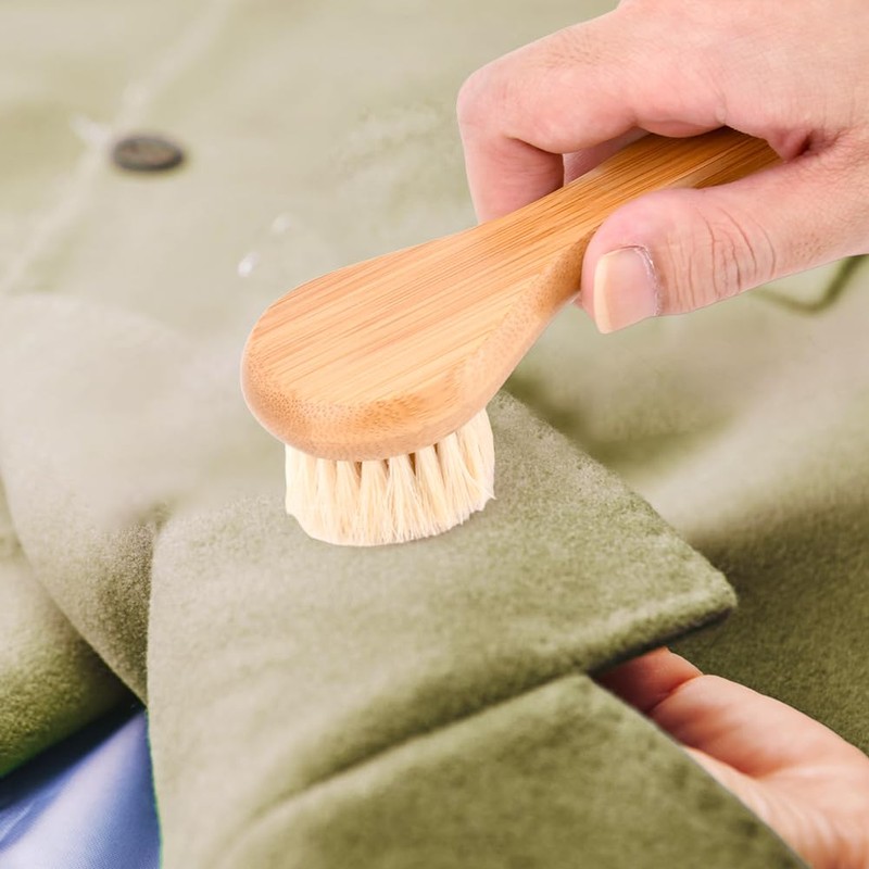 Laundry Stain Brush, Natural Soft Boar Bristles