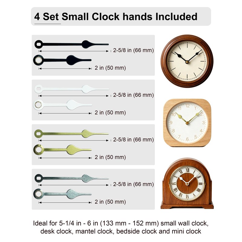MXDFL Clock Mechanism Replacement, Quartz Movement with Hands and Motor