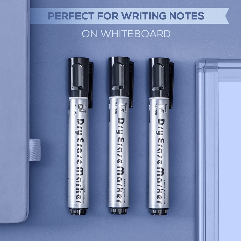 maxtek Whiteboard Pens Markers All Black Dry Erase Pens for