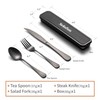 4-pieces Travel Set with Case Portable Silverware Utensils Set for