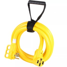 Journeyman-Pro 15 FT 50 Amp RV Extension Cord Power Supply Cable 6 AWG Motorhome Camper 15 Feet