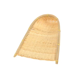 Healeved DIY Rattan Tray Woven Basket Bamboo Weaving Child Wooden Wicker Serving Tray, 30*30*5cm, 51P6211723E