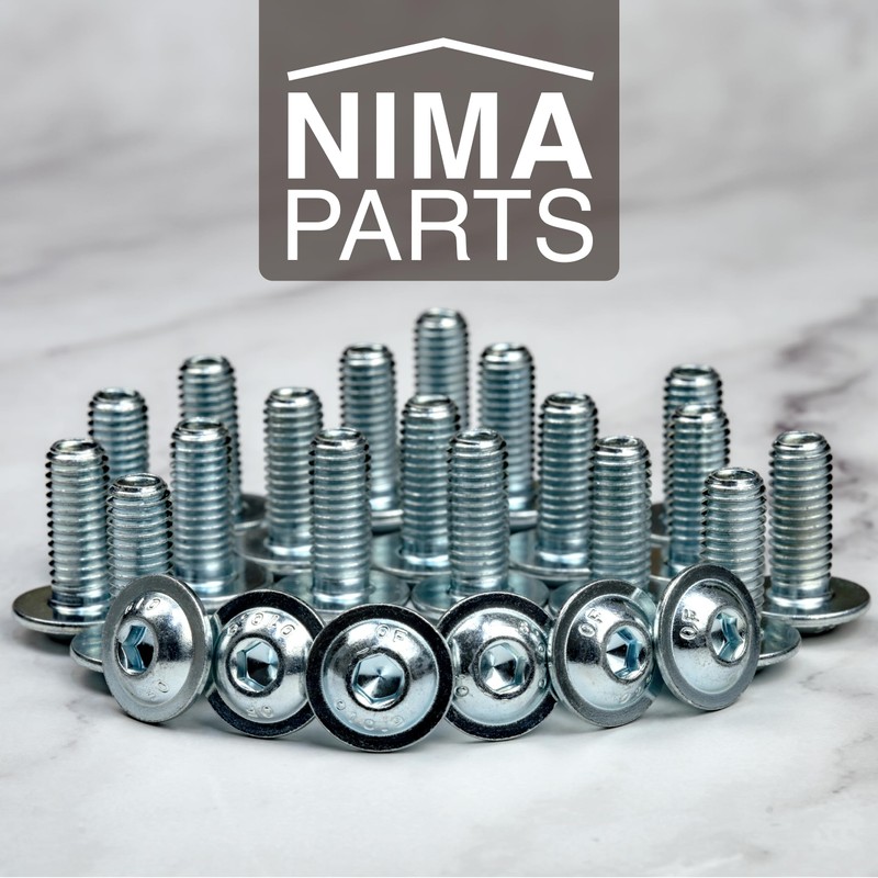 25 x pan head screws with flange and hexagon socket,