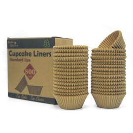 Bake Choice 800pcs Standard Natural Cupcake Liner for Baking, Food Grade Muffin Liners, Non-Stick Cupcake Liners, Parchment Paper Muffin Liners, Muffin Cups for Party, Wedding, Birthday