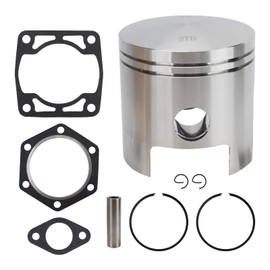 MOTOALL Piston Ring with Gasket Kit for EZGO 2 Cycle Gas Golf Cart 1976-1988 Standard Bore