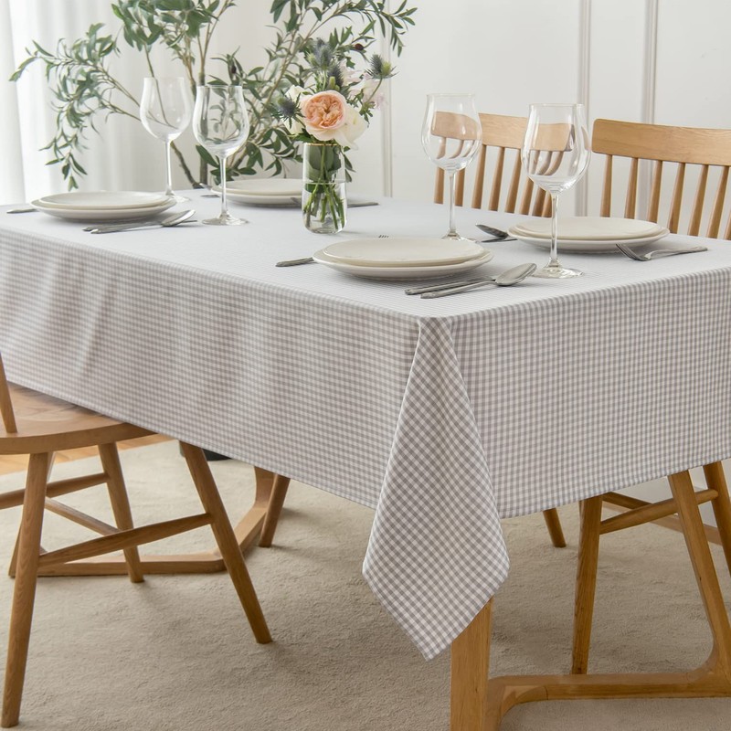 maxmill Mantel rectangular a cuadros resistente al agua, sin arrugas,
