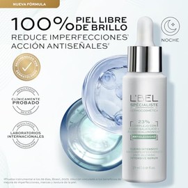 L'BEL - Specialista Sérum Facial Antiolosidad 28 ml, Suero Intensivo Anti-imperfecciones, Minimaza los Poros Abiertos, Ayuda a Reducir Brillo, Sérum F