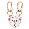 Matching Keychains for 2 Best Friends Sisters Cute Rabbit Bunny
