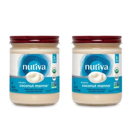 Nutiva Organic Coconut Manna Puréed Coconut Butter, 15 Oz (Pack of 2), USDA Organic, Non-GMO, Whole 30 Approved, Vegan, Gluten-Free & Keto, Creamy Spread to Boost Smoothies & Oatmeal