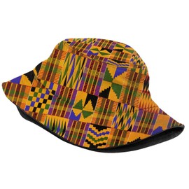 Retro Africa Tribes Bucket Hat for Women Men Cute African Tribal Women Summer Beach Travel Sun Hats
