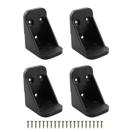 JCBIZ 4PCS Black Furniture Right Angle Bracket Plastic Corner Support Braces Cabinet Triangle Bracket Bracket Corner Brace Sets