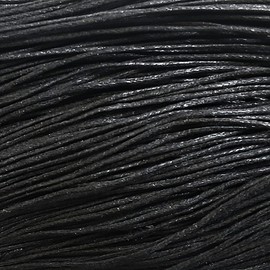 Waxed Cotton Cord 1mm,10m Jewellery Making & Bracelet Necklace Craft (1. Black)