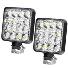 HOSPAOP LED Work Light 12 V LED Spotlight 48 W LED Offroad Additional Headlight IP67 Car Headlight Reversing Light Lighting for Tractor Excavator SUV UTV ATV Pack of 2