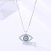 SQKXKLCZ 925 Sterling Silver Blue Evil Eye In White Blue