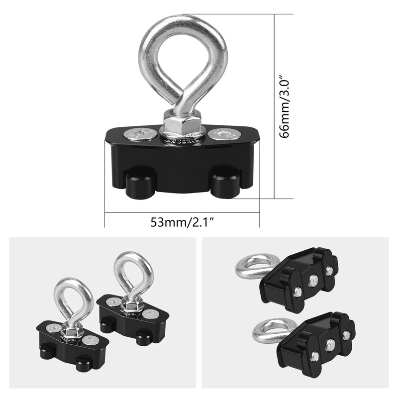 NICECNC 2PCS Lock Tie Down Anchors Aluminum Compatible with Can