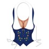 Beistle German Fraulein Vest, Plastic Oktoberfest Busty Women Costume, German