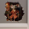 Lounging Gentlemen Mouse in Mouse Hole Decal - Mouse Hole