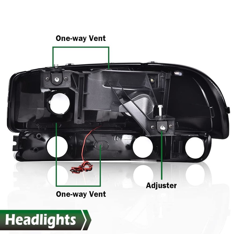 LQI LED DRL Headlights Assembly Compatible with Gmc Sierra 1500