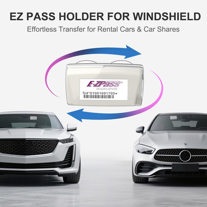 FLLIK EZ Pass Holder for Windshield, Transponder Holder for Car,