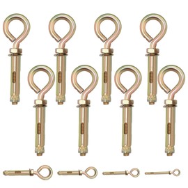 Tanstic 8Pcs M12 Concrete Eye Bolt Expansion Eyebolt Concrete Anchor Eyebolt Brick Anchors Eyebolt Heavy Duty Eyebolts for Wall Ceiling Concrete Masonry