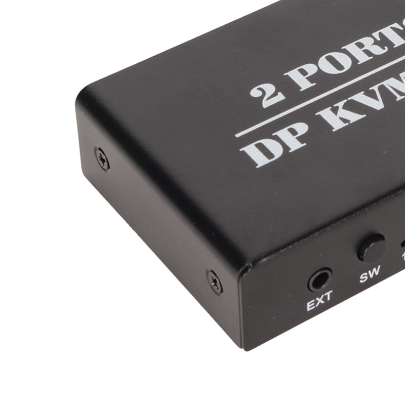 DisplayPort KVM Switch 2 Ports 4K 60Hz Dual Mode Aluminum
