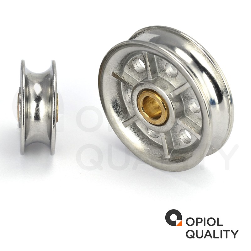 OPIOL QUALITY® Cable Pulleys with Brass Bushing 25 mm Stainless